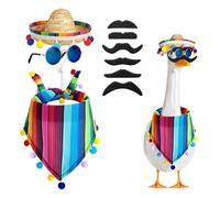 NYEONHRT Hawaiian Goose Outfit Statue Porch Goose Outfits Yard Goose Clothes Silly Lawn Goose Shirt Fits Large 23" H