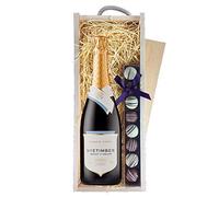 Nyetimber Classic Cuvee English Sparkling Wine 75cl & Champagne Truffles, Wooden Box 75cl 12% abv