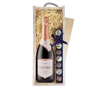 Nyetimber Rose English Sparkling & Champagne Truffles, Wooden Box 75cl 12% abv