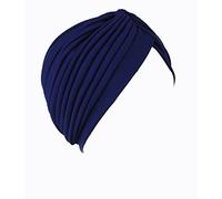NYFASHION101 Women's One Size Classic Turban Headband MK5016-Navy