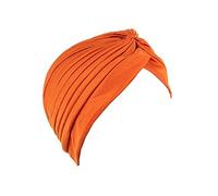 NYFASHION101 Women's One Size Classic Turban Headband MK5016-Orange