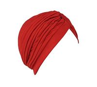 NYFASHION101 Women's One Size Classic Turban Headband MK5016-Red