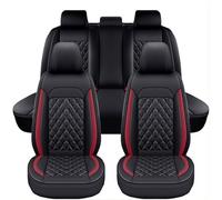 NYFDUAH 5 pcs Car seat covers, for Dodge Dart Sedan (2012-2016) Front and rear seat covers, with pocket design, elastic side surrounds, easy to install,C Black Red