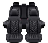 NYFDUAH 5 pcs Car seat covers, for Dodge Nitro (2007-2012) Front and rear seat covers, with pocket design, elastic side surrounds, easy to install,A Black