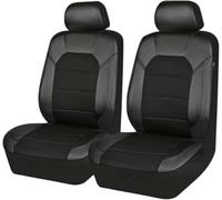 NYFDUAH Car Seat Cover for Nissan Note 2013-2017 Front Seat and Headrest Covers, Leather Waterproof NonSlip Front Protectors Interior Accessories,A Black