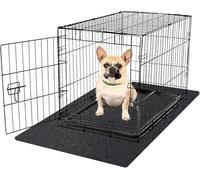 NYFITY Dog Crate Mat Liner, Absorbs Urine, Waterproof, Non-Slip, Washable Puppy Pee Pad for Kennel Training - Use Under Pet Cage to Protect Floors, Thin Cut to Fit Design (29" x 48")