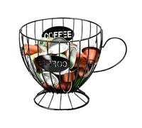 NYGTDW Coffee Pod Holder, Large Capacity Coffee Pod Basket Metal Wire Capsule Storage Basket Sturdy Espresso Capsule K Cup Holder for Kitchen Counter Tea Station Office