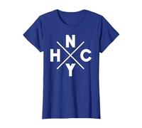 NYHC New York Hardcore Punk Rock T-Shirt, Women, Royal Blue, Medium