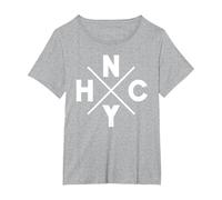 NYHC New York Hardcore Punk Rock T-Shirt, Women's Plus, Heather Grey, 4X
