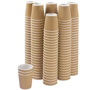 NYHI Set of 150 Ripple Insulated Kraft 4-oz Paper Cups - Coffee/Tea Hot Cups | Recyclable |3-Layer Rippled Wall For Better Insulation | Perfect for Cappuccino, Hot Cocoa, or Iced Drinks