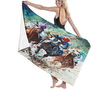 NYIXIA Beach Towels for Adults,Horse Race Thoroughbred Equine,Bath Towels Extra Large for Men and Women,52x32 Inches,Microfiber Bath Towel,Outdoor Camping, Gym,Yoga,Travel