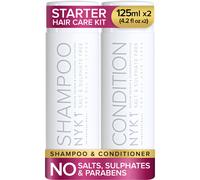NYK1 Sulphate Free Hair Shampoo And Conditioner (Starter Set - 125ml x2) Sulfate Free Shampoo And Conditioner Sets For Extensions, Colour And Keratin