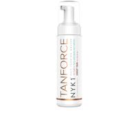 NYK1 TanForce Tan Invisible Body and Face Tanning Foam Mousse - '+ Black MegaMitt + Black ExfoliMitt