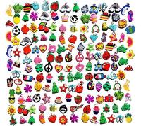 NYKKOLA 105pcs Assorted Silicone Charms for Rainbow Loom, Compatible with Common Rubber Band Rainbow Loom Kits