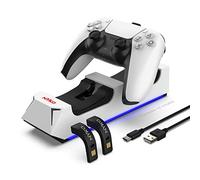 Nyko Dualsense Charging Station for Playstation 5 - Drop and Charge Base for 2 PS5 Controllers w/LED Indicators and Extra USB Port - Playstation 5 DualSense Controller Charge Stand - PS5 Accessories