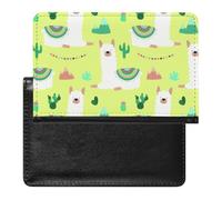 NYKVTG Passport and Vaccine Card Holder Alpacas Cactus Passport Cover Documents Organizer Protector