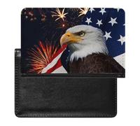 NYKVTG Passport and Vaccine Card Holder American Flag Passport Cover Documents Organizer Protector