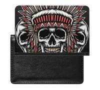 NYKVTG Passport and Vaccine Card Holder American Skull Passport Cover Documents Organizer Protector