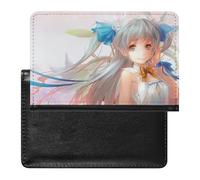 NYKVTG Passport and Vaccine Card Holder Anime Girl Passport Cover Documents Organizer Protector