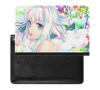 NYKVTG Passport and Vaccine Card Holder Anime Girl Passport Cover Documents Organizer Protector