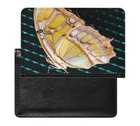 NYKVTG Passport and Vaccine Card Holder Butterfly Blue Passport Cover Documents Organizer Protector