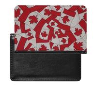 NYKVTG Passport and Vaccine Card Holder Canadian Flag Passport Cover Documents Organizer Protector