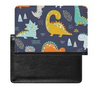 NYKVTG Passport and Vaccine Card Holder Cartoon Dinosaur Passport Cover Documents Organizer Protector