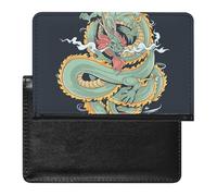 NYKVTG Passport and Vaccine Card Holder Chinese Dragon Passport Cover Documents Organizer Protector