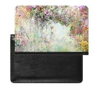 NYKVTG Passport and Vaccine Card Holder Colorful Flowers Passport Cover Documents Organizer Protector