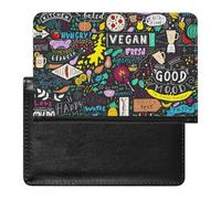 NYKVTG Passport and Vaccine Card Holder Colorful Fruit Passport Cover Documents Organizer Protector