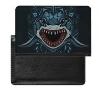 NYKVTG Passport and Vaccine Card Holder Cool Shark Passport Cover Documents Organizer Protector