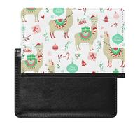 NYKVTG Passport and Vaccine Card Holder Cute Alpaca Passport Cover Documents Organizer Protector