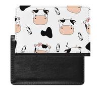 NYKVTG Passport and Vaccine Card Holder Cute Cow Passport Cover Documents Organizer Protector