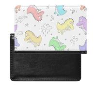 NYKVTG Passport and Vaccine Card Holder Cute Dinosaurs Passport Cover Documents Organizer Protector