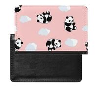 NYKVTG Passport and Vaccine Card Holder Cute Panda Clouds Passport Cover Documents Organizer Protector