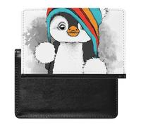 NYKVTG Passport and Vaccine Card Holder Cute Penguin Passport Cover Documents Organizer Protector