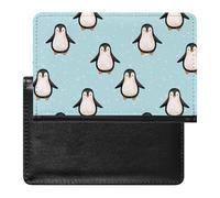 NYKVTG Passport and Vaccine Card Holder Cute Penguin Passport Cover Documents Organizer Protector
