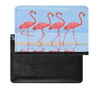 NYKVTG Passport and Vaccine Card Holder Flamingo Beach Passport Cover Documents Organizer Protector