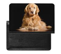 NYKVTG Passport and Vaccine Card Holder Golden Retriever Dog Passport Cover Documents Organizer Protector