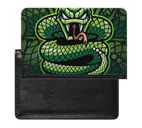 NYKVTG Passport and Vaccine Card Holder Green Snake Passport Cover Documents Organizer Protector