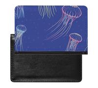NYKVTG Passport and Vaccine Card Holder Jellyfish Passport Cover Documents Organizer Protector