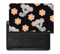 NYKVTG Passport and Vaccine Card Holder Koala Pink Flower Passport Cover Documents Organizer Protector