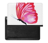 NYKVTG Passport and Vaccine Card Holder Pink Butterfly Passport Cover Documents Organizer Protector