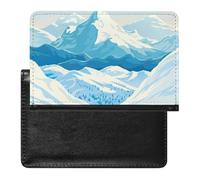 NYKVTG Passport and Vaccine Card Holder Snow Mountain Passport Cover Documents Organizer Protector