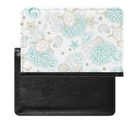 NYKVTG Passport and Vaccine Card Holder Turtle Starfish Passport Cover Documents Organizer Protector