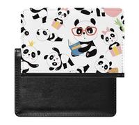NYKVTG Passport and Vaccine Card Holder White Panda Passport Cover Documents Organizer Protector