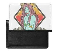 NYKVTG Passport and Vaccine Card Holder Witch Lady Passport Cover Documents Organizer Protector