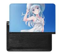 NYKVTG Passport Holder Anime Girl Passport Wallet Pu Leather Passport Cover for Women Men