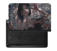 NYKVTG Passport Holder Anime Girl Passport Wallet Pu Leather Passport Cover for Women Men