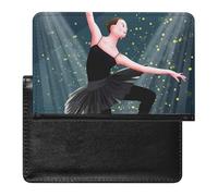 NYKVTG Passport Holder Ballet Dancer Passport Wallet Pu Leather Passport Cover for Women Men